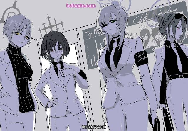 reverse trap, 碧蓝档案, 有胸的帅哥, 朝雾周防, 戒野美咲, 近卫弥奈, Marina Ikekura