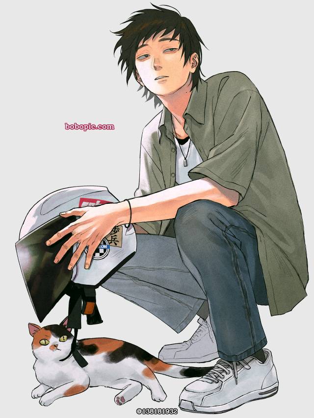 cat, 创作男子, 原创, 原创, 猫与男孩