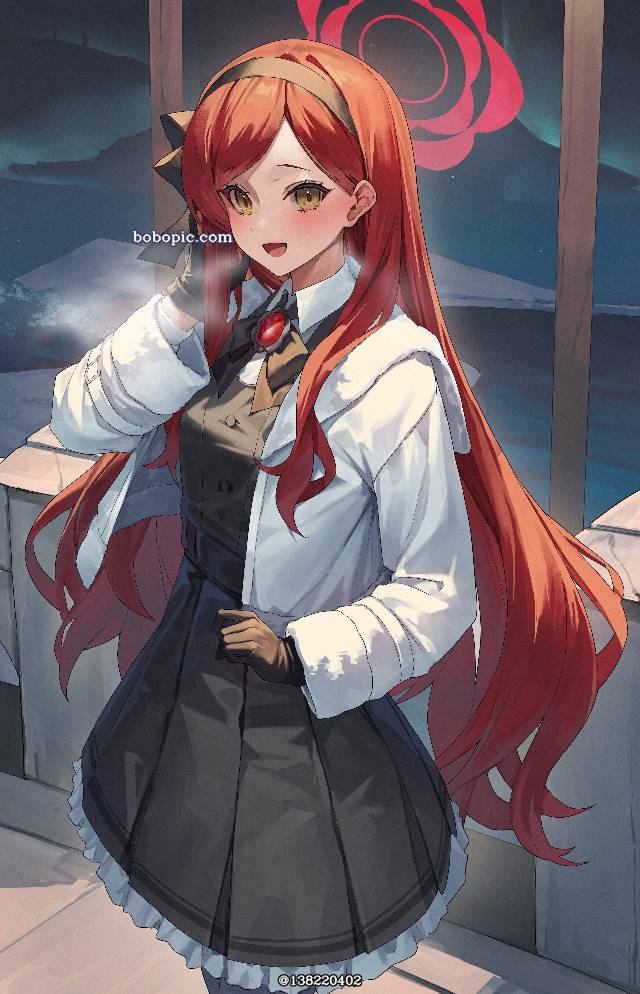 女孩子, 碧蓝档案, 三善贵音, long red hair