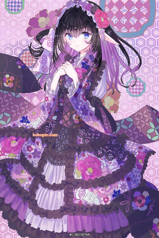 原创, 女孩子, kimono dress, 精灵耳