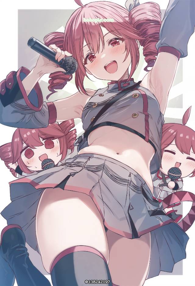 重音Teto, 腹部, 魅惑的大腿, 肚脐, UTAU 500+ bookmarks, 腋下