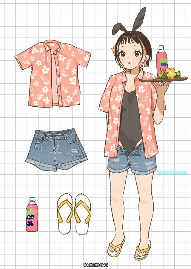 原创, 女孩子, 我家孩子, 兔女郎, 热裤