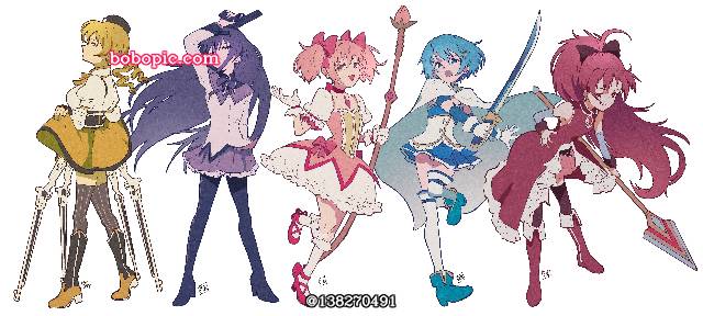 佐仓杏子, 巴麻美, 晓美焰, 美树沙耶香, 鹿目圆, 魔法少女小圆, Madoka☆Magica 100+ bookmarks, breastplate