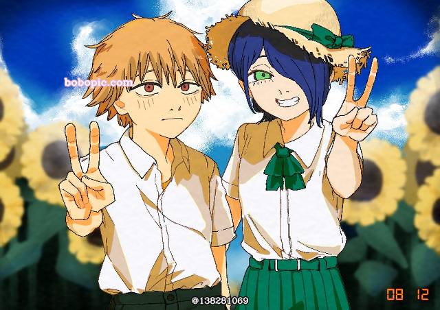 Chainsaw Man, Denji × Reze, denji, Reze, 电次（电锯人）, 电锯人100收藏