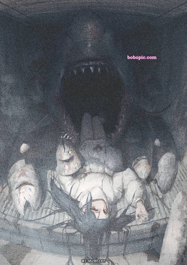 厚涂, 女孩子, shark, 原创, 原创, background