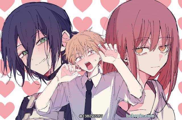 Chainsaw Man, Denji/Makima, Denji × Reze, 玛奇玛, Reze, 天使的恶魔