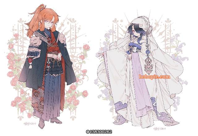 young girl, 原创, 插画, 裙子, 女孩子, Rococo