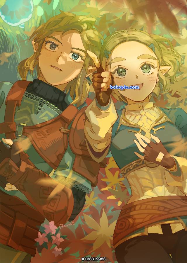 塞尔达传说, 林克×塞尔达, 王国之泪, The Legend of Zelda 100+ bookmarks, autumn leaves