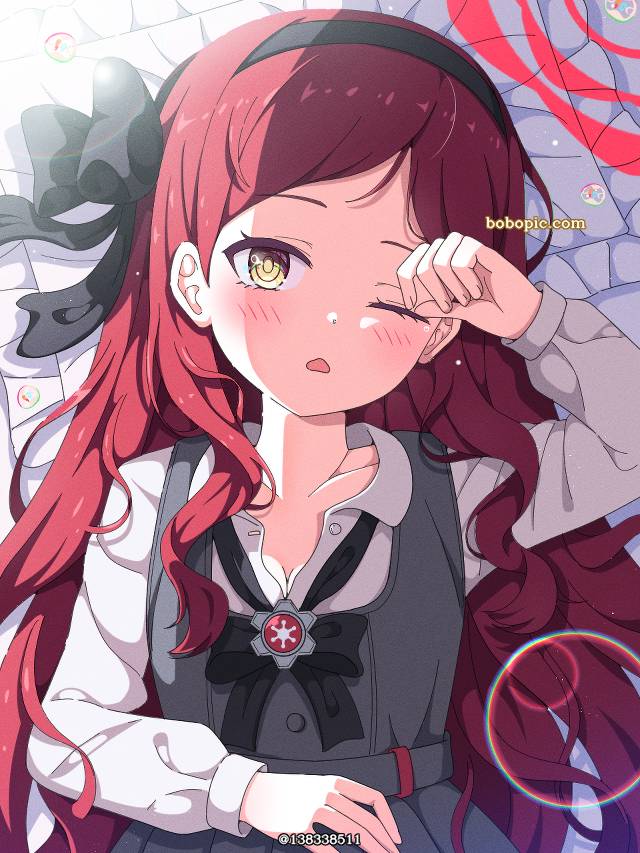 碧蓝档案, 三善贵音, 贵音, 女孩子, young girl, uniform, 起床