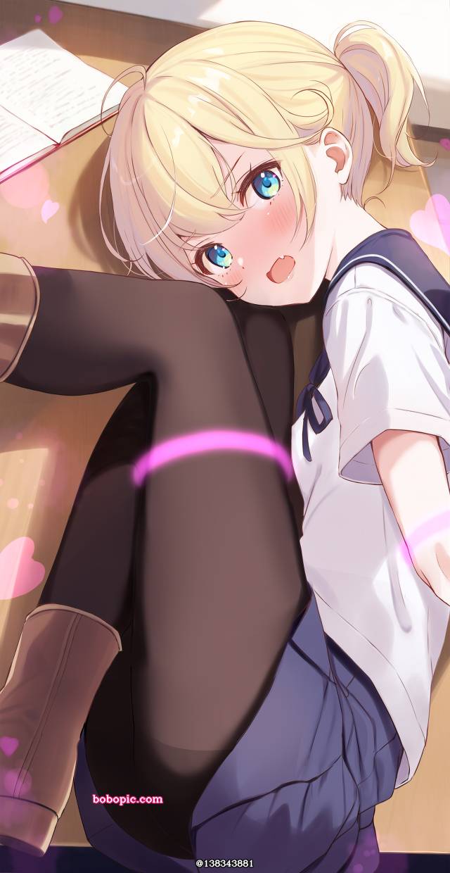 原创, showgirl, 黑裤袜, uniform, 马尾