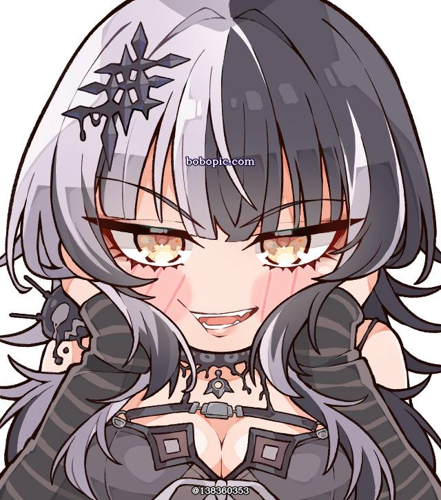 Hololive, Shiori Novella, 虚拟主播, hands on cheeks, 虚拟YouTuber 500收藏