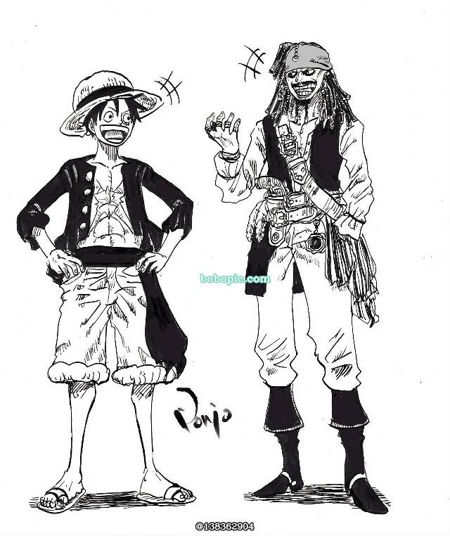 ONE PIECE, 路飞, Johnny Depp, Hiroaki Hirata