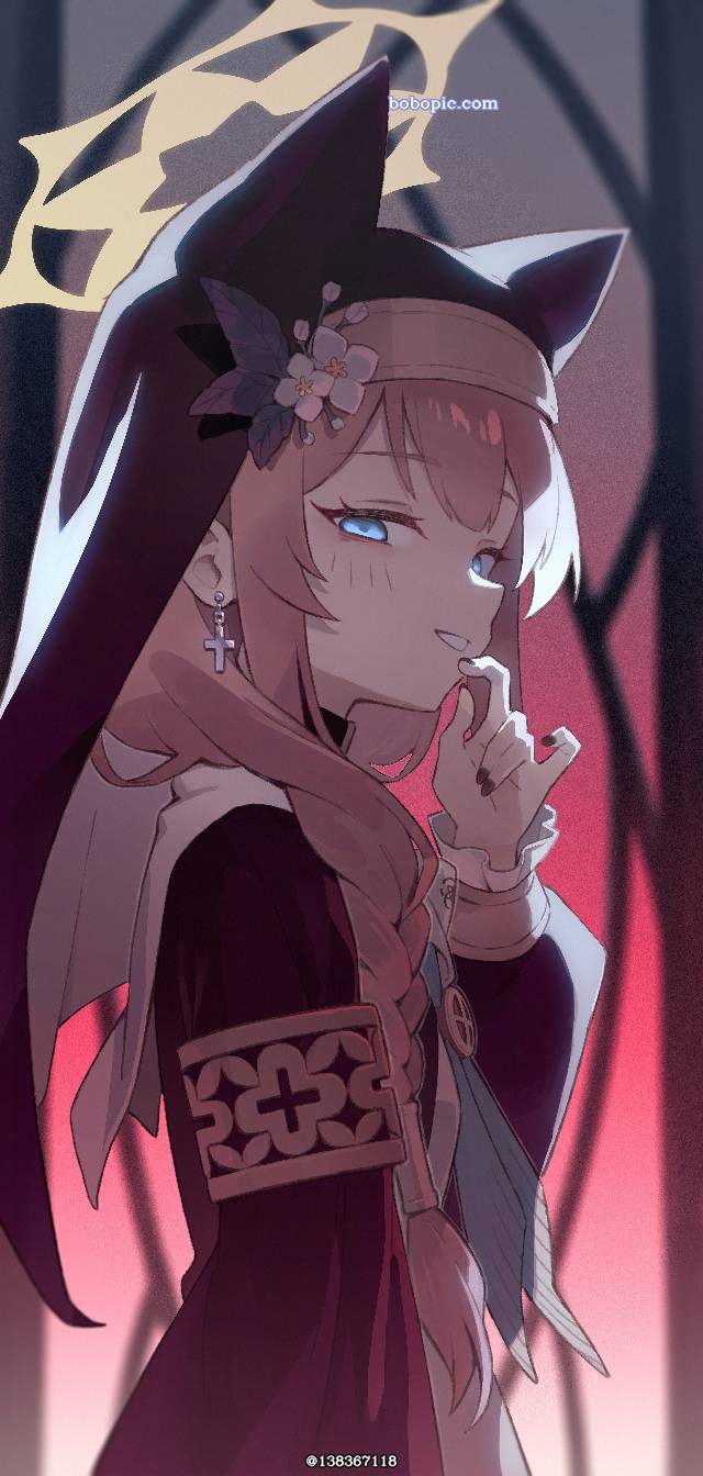 碧蓝档案, Mari Iochi, 修女, 美甲, 黑化