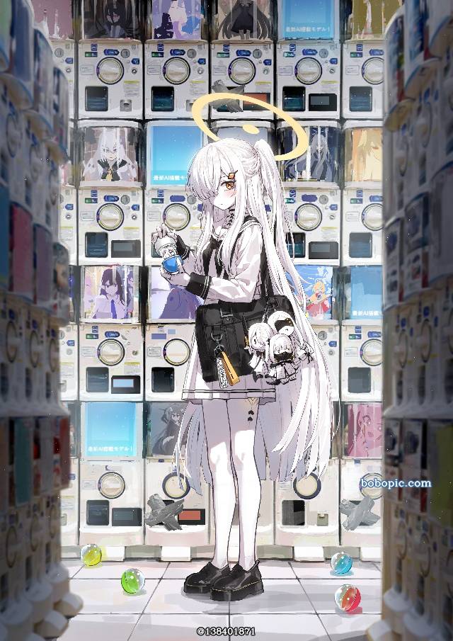 碧蓝档案, 女孩子, 白发, Malkuth, beautiful girl, uniform, 女校学生, Blue Archive 1000+ users