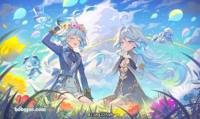 女孩子, young girl, Genshin Impact, 芙宁娜, 芙宁娜（原神）, 芙卡洛斯, 太美了