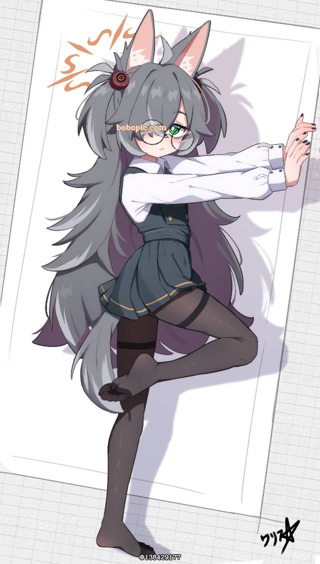 萝莉, 着袜足底, 兽耳, cosplay, 碧蓝档案, 板垣鹿江