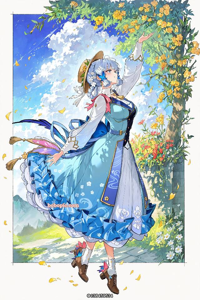 Genshin Impact, Ayaka Kamisato, 裙子, socks, young girl