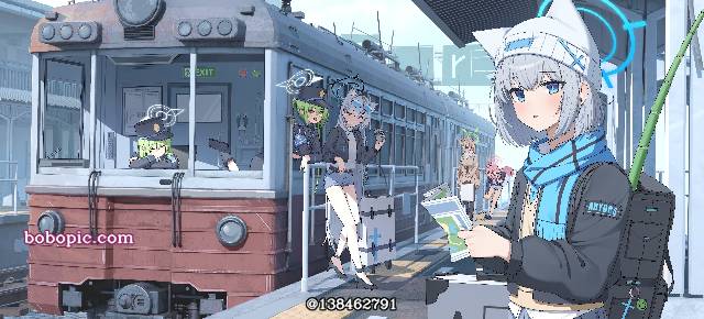 Shiroko Terror, 碧蓝档案, 兽耳, Sunaookami Shiroko, Takanashi Hoshino, Izayoi Nonomi