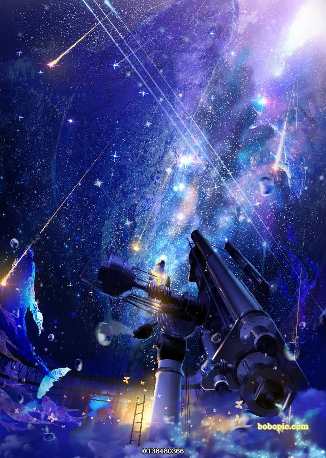 原创, 风景, starry sky, 原创, 奇幻, 插画, background, fantasy, 女孩子, sky