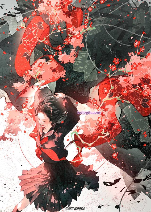 原创, 女孩子, 原创, girl, red, 水手服