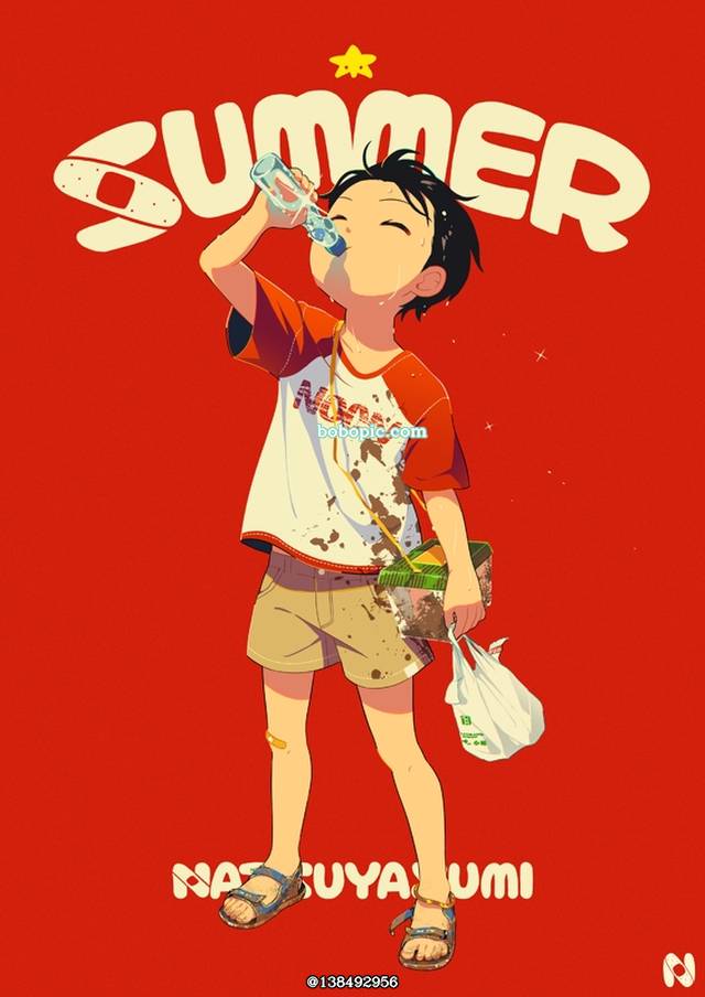 young boy, 男孩子, 夏天, summer vacation, 波子汽水