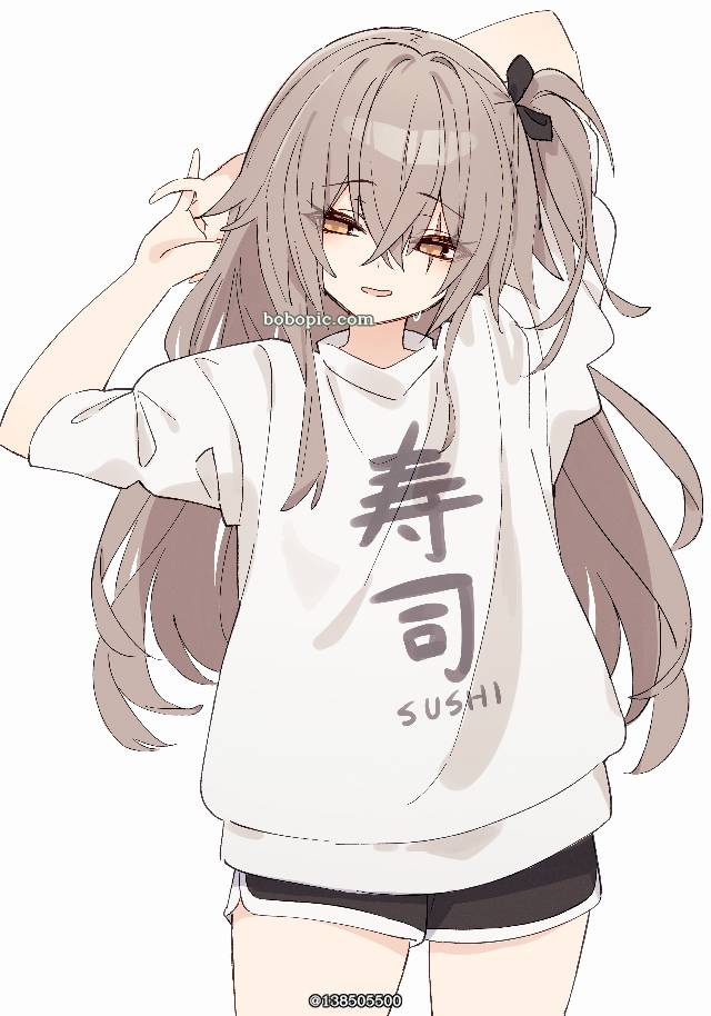 少女前线, UMP45 (Girls' Frontline), sweat, 茶发, side ponytail