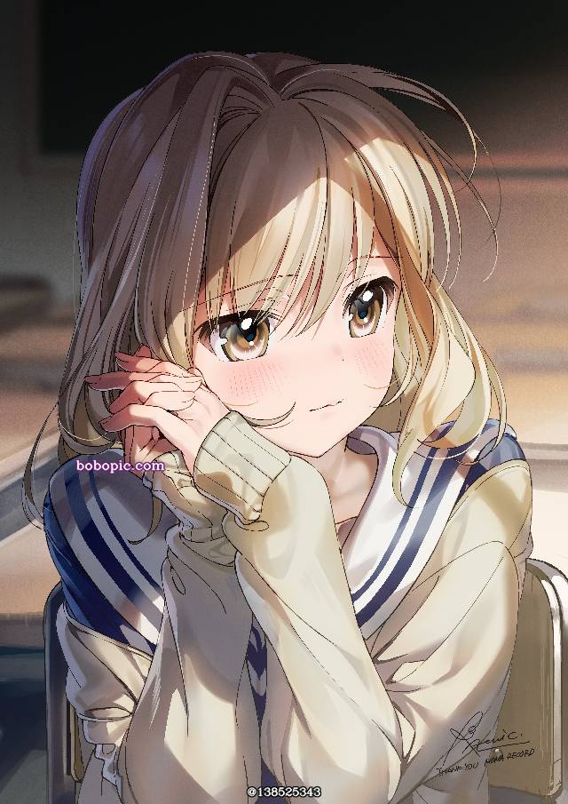 女孩子, 原创, uniform, 水手服, 脸红