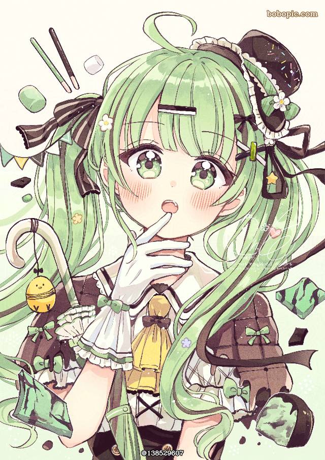 原创, 双马尾, 拟人化, 手套, 女仆装