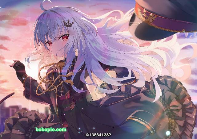 白发, 虚拟主播, Tsukasa Ryogoku, 军装, Virtual Youtuber 100+ bookmarks