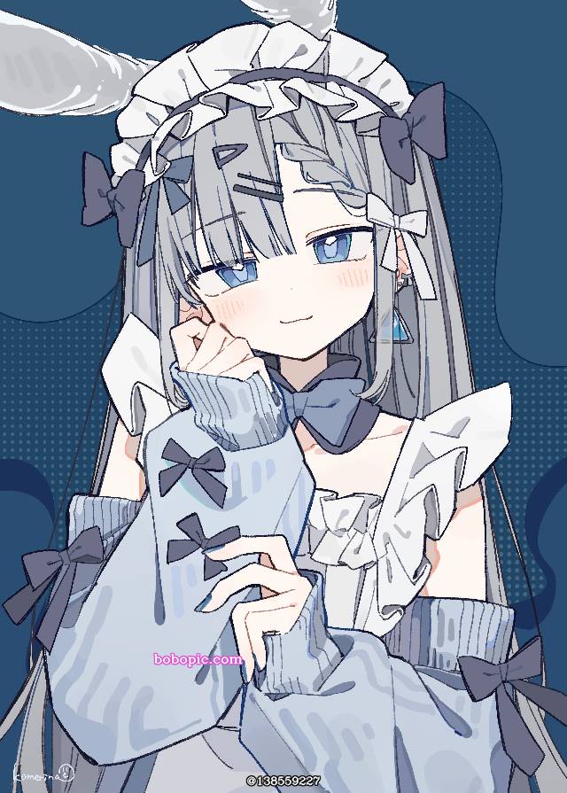 女孩子, 原创, 原创, 拟人化, 女仆装, 插画, 海牛, 原创角色, 女仆