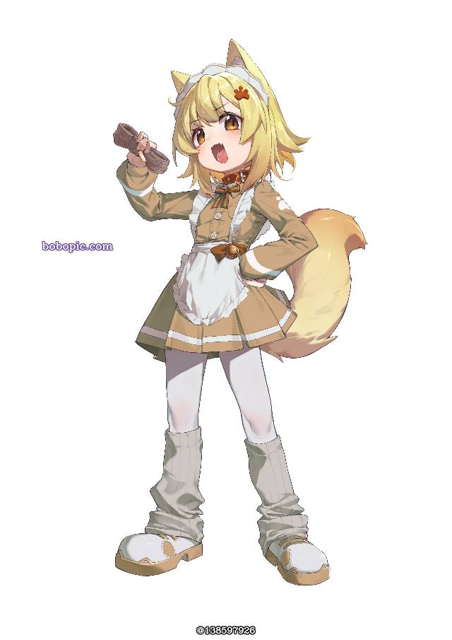 maid outfit, 白裤袜