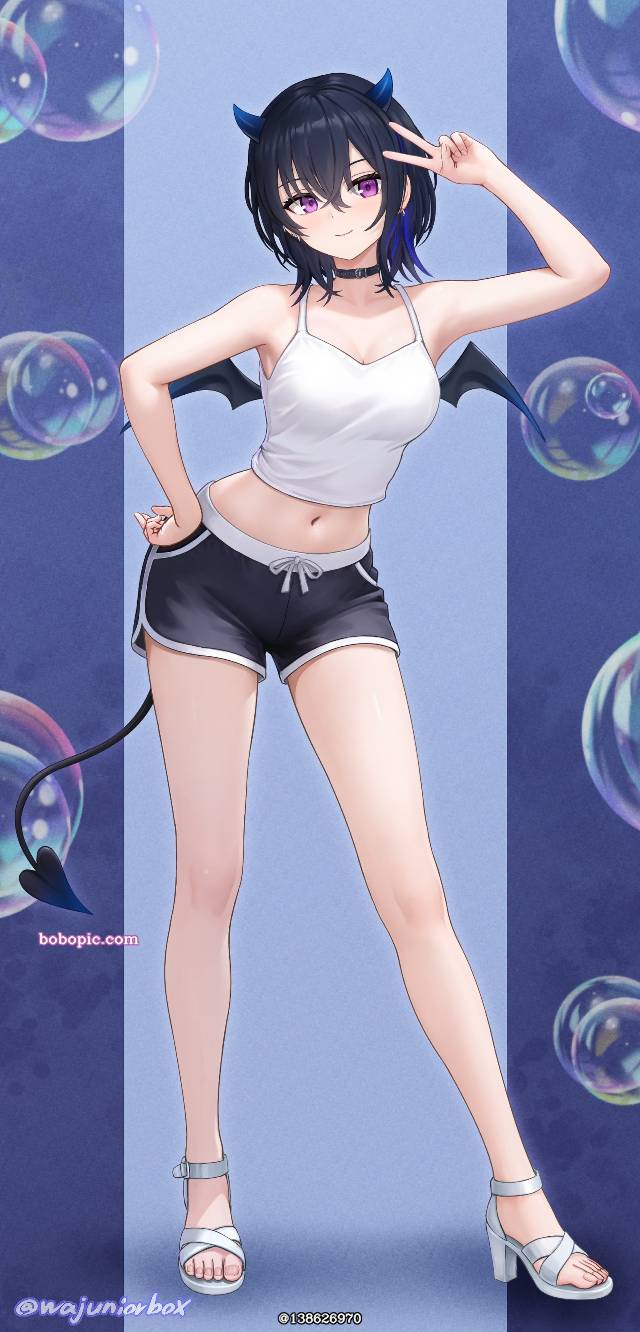 Virtual eSports Project, Uruha Ichinose, 魅惑的大腿, 肚脐, 热裤, 虚拟YouTuber 500收藏