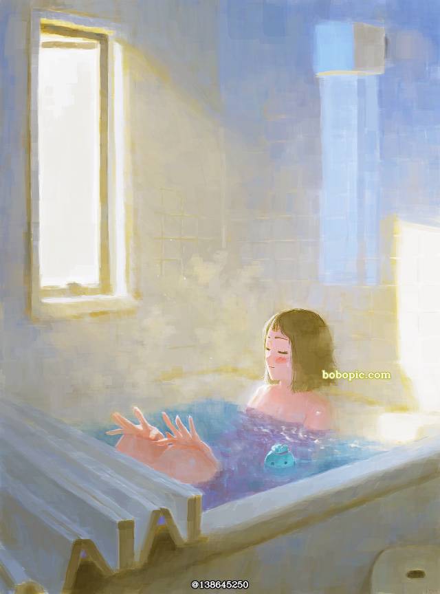 原创, 女孩子, 风景, background, 洗澡