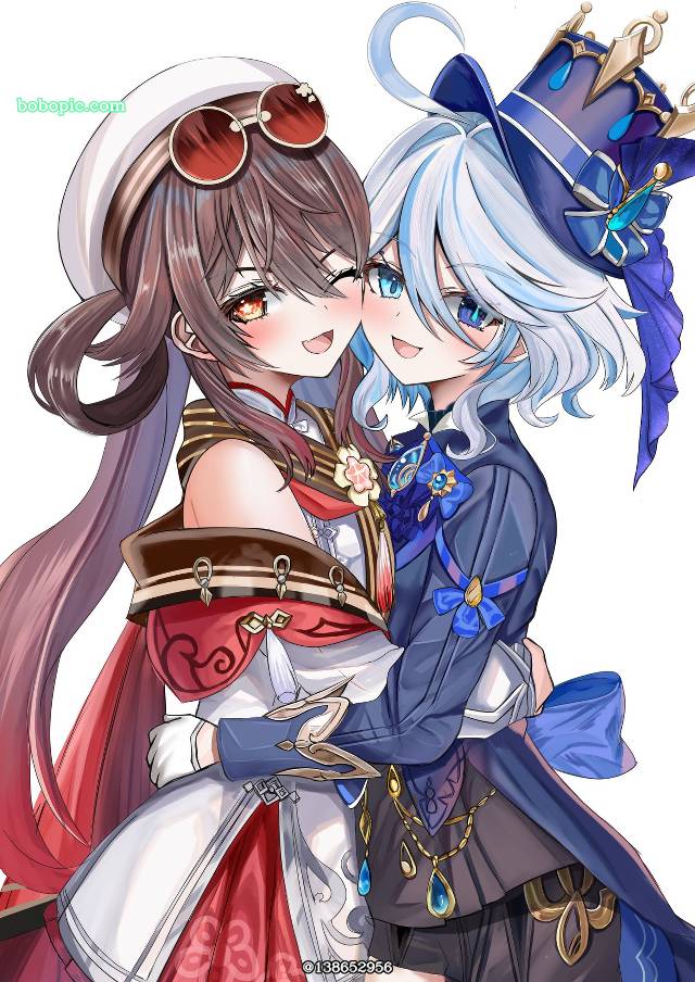 Hu Tao (Genshin Impact), Genshin Impact, 芙宁娜, 芙宁娜（原神）, 女孩子