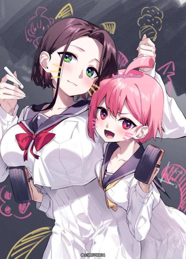 原创, yuri, 女孩子, showgirl, 水手连衣裙