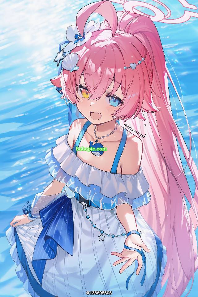 AI 画作, 女孩子, 萝莉, 碧蓝档案, Takanashi Hoshino, 裙子