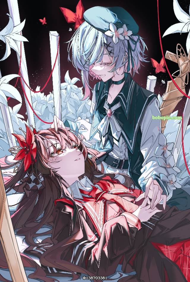 魔法少女的魔女审判, Mano mackerel, Sakuraba Ema, 希罗×艾玛, 女孩子, yuri