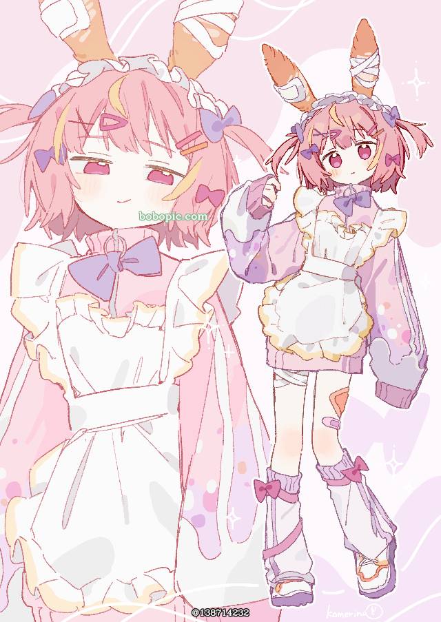 女孩子, 原创, 原创, 拟人化, 女仆装, 插画, 海牛, 女仆