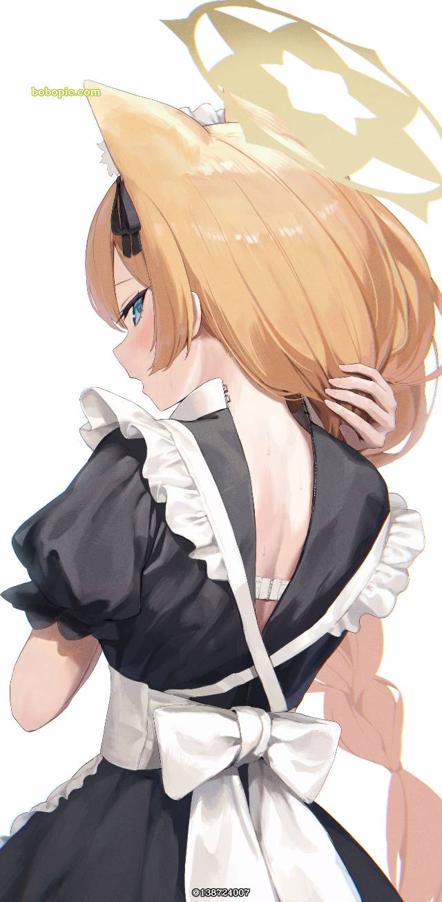 碧蓝档案, Mari Iochi, sweat, 后颈, cat ears