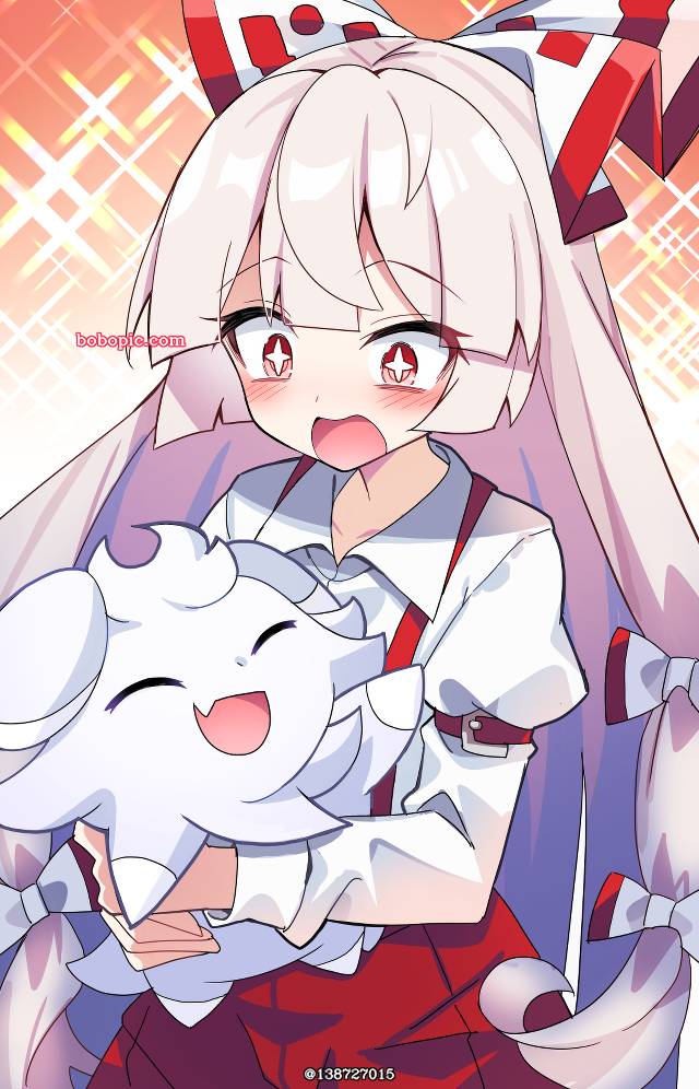 东方Project, 藤原妹红, 口袋妖怪, 妙喵, sparkling eyes