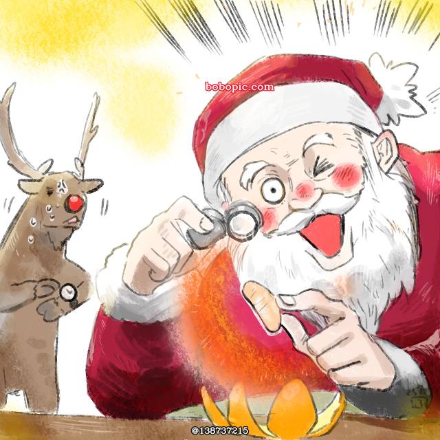 圣诞节, 原创, 圣诞老人, reindeer