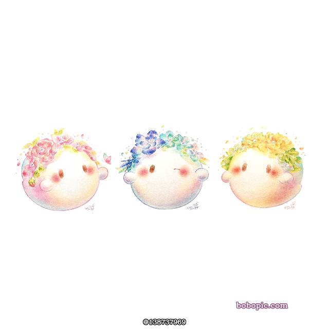 flower crown, plant, ghost, transparent watercolor, 彩色铅笔, 原创, 原创, 手绘