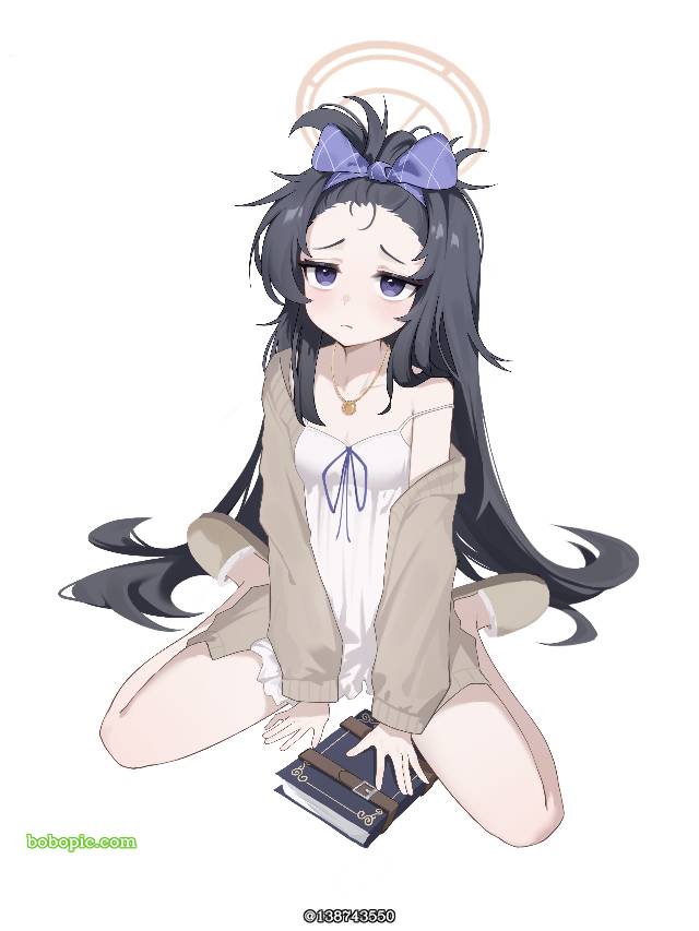 碧蓝档案, 女孩子, long hair, thighs, 古关忧, 平胸