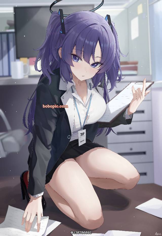 碧蓝档案, Hayase Yuuka, 魅惑的大腿, uniform, 欧派