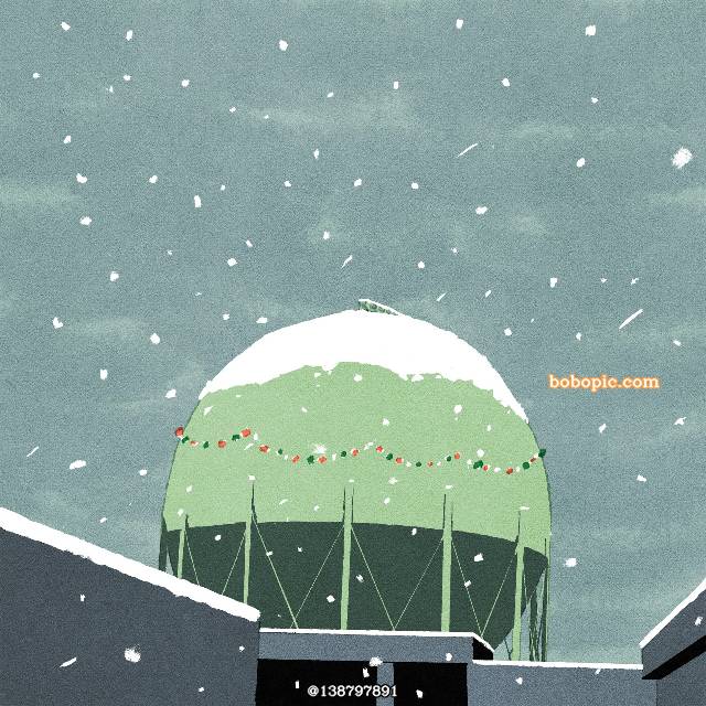 landscape painting, snow, 圣诞节