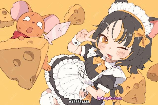 萝莉, 女孩子, 兽耳, little girl, 原创角色, cat ears, 女仆