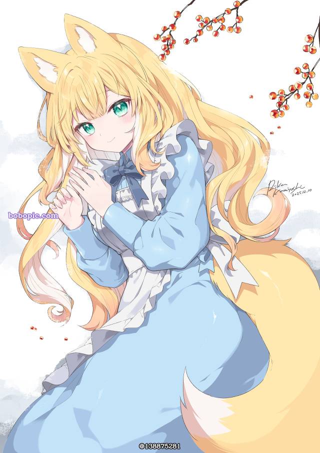 女仆, 金发, fox ears