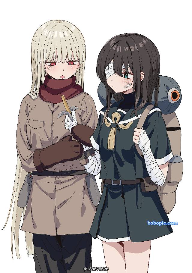 yuri, 欠损少女, 绷带, 原创