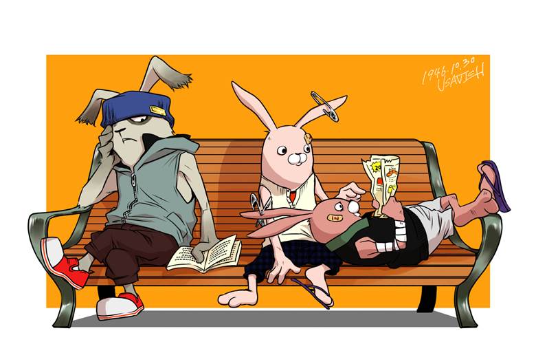 很棒的搞笑动画，《监狱兔》pixiv壁纸图片