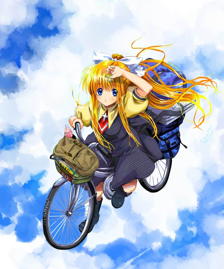 云, 自行车, sky, travel, 夏天, flying